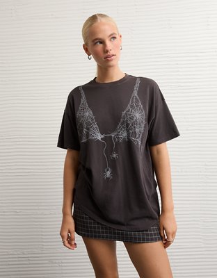 AE Oversized Halloween Graphic T-Shirt