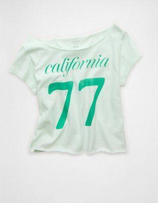 AE Off-the-Shoulder Graphic T-Shirt