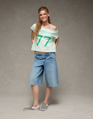 AE Off-the-Shoulder Graphic T-Shirt