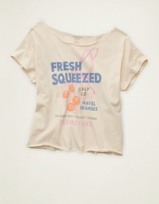 AE Off-the-Shoulder Graphic T-Shirt