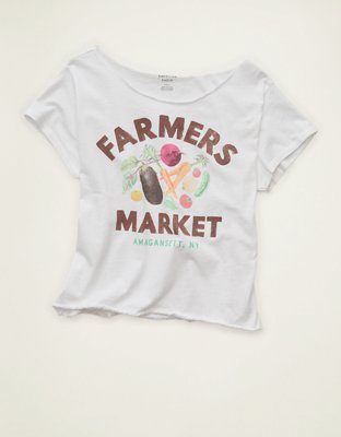 AE Off-the-Shoulder Graphic T-Shirt