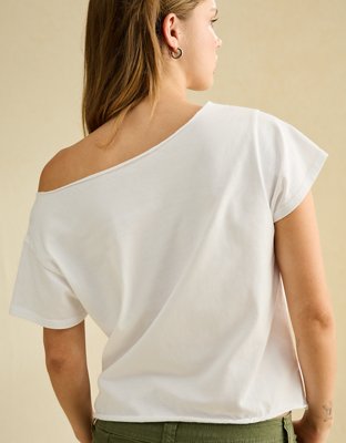 AE Off-the-Shoulder Graphic T-Shirt