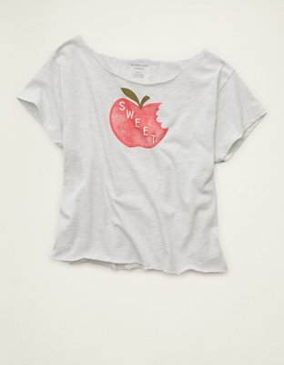 AE Off-the-Shoulder Graphic T-Shirt