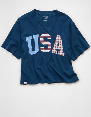 AE Boxy Americana Graphic T-Shirt | American Eagle