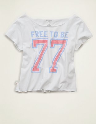 AE Off-the-Shoulder Americana Graphic T-Shirt