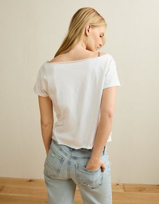 AE Off-the-Shoulder Americana Graphic T-Shirt