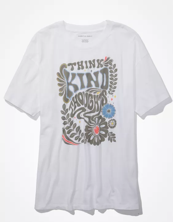 AE Oversized Think Kind Thoughts Graphic Tee