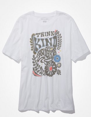 T-shirt à image surdimensionné Think Kind Thoughts AE