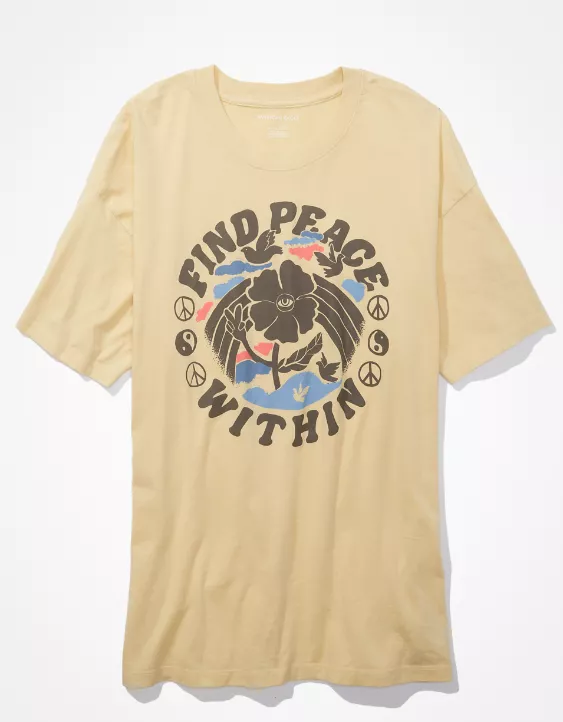 AE Oversized Find Peace Within Graphic Tee