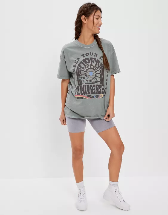 AE Oversized Positive Message Graphic Tee