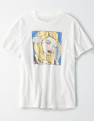 Женские футболки American Eagle AE Oversized New Phone Who Dis Graphic T-Shirt — фото 3