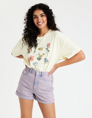 american eagle flower shirt