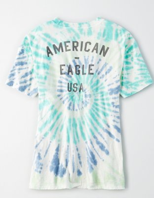Женские футболки American Eagle AE Oversized Logo Graphic T-Shirt — фото 4