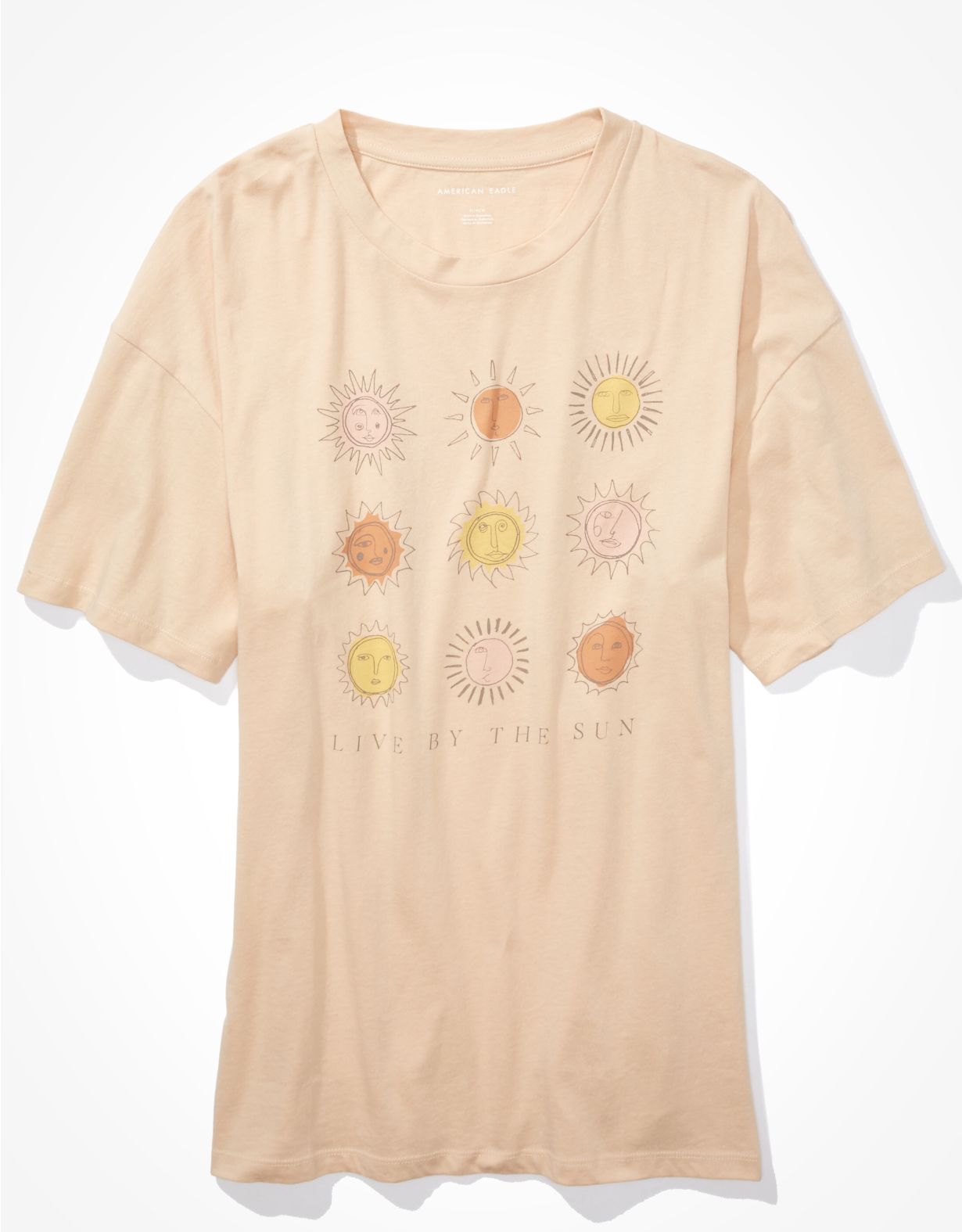 AE Oversized Sun Grid Graphic T-Shirt