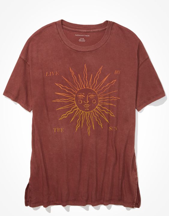 AE Oversized Red Sun Graphic T-Shirt