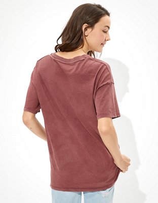 Женские футболки American Eagle AE Oversized Red Sun Graphic T-Shirt — фото 2