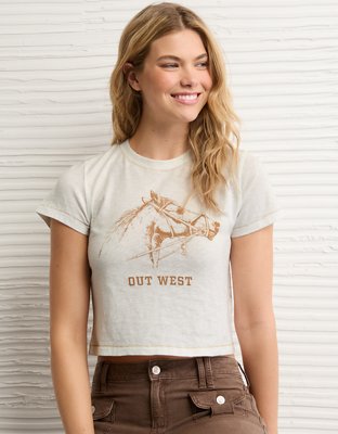 AE Western Graphic Shrunken Tee