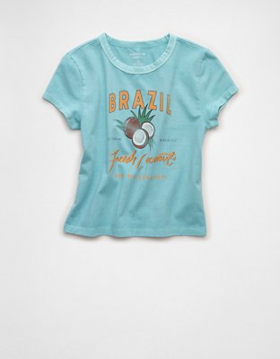 AE Fitted Cropped Graphic T-Shirt from American Eagle - $22.46