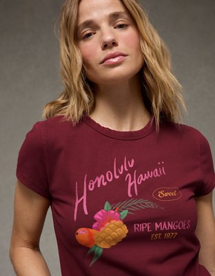 AE Fitted Cropped Graphic T-Shirt from American Eagle - $29.95