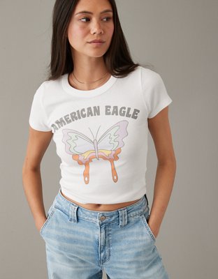 AE Cropped Hey Baby Tee