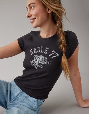 Buy American Eagle Women Cream Long Sleeve Babydoll Top Online - 469223