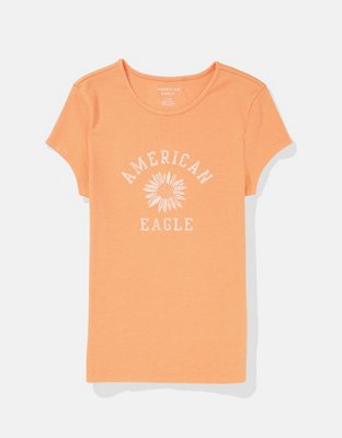 Женские футболки American Eagle AE Hey Baby Short-Sleeve Ribbed Tee — фото 3