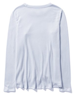 AE Long-Sleeve Crew Neck Plush T-Shirt