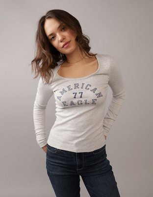 AE Long-Sleeve Scoop Neck T-Shirt