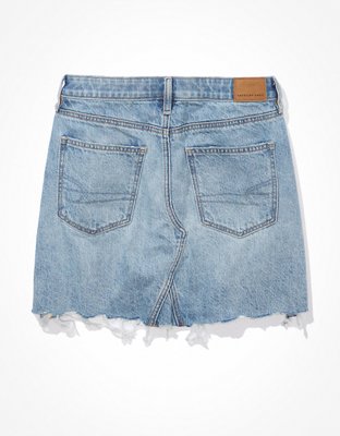 AE Denim A-Line Mini Skirt