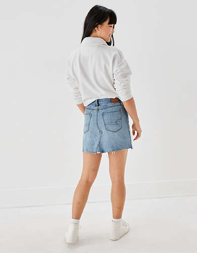 AE Denim A-Line Mini Skirt