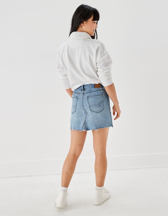 AE Denim A-Line Mini Skirt