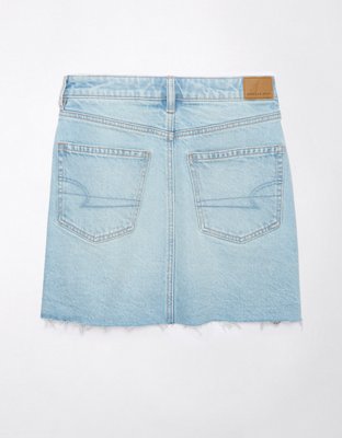 AE Stretch Crossover High-Waisted Perfect Denim Mini Skirt