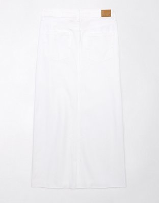 AE Low-Rise Denim Maxi Skirt