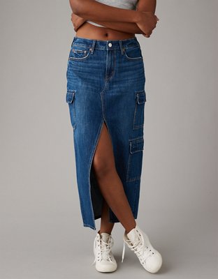 American Eagle Super High Rise Denim Skirt. Size 8 - Skirts