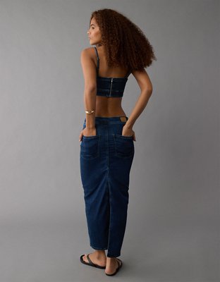 Женские юбки American Eagle AE Next Level Highest Waist Denim Maxi Skirt — фото 2