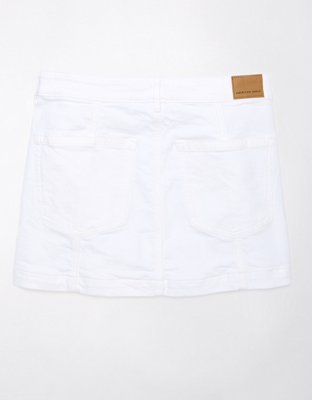 AE Low-Rise A-Line Denim Mini Skirt