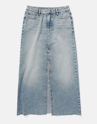 Женские юбки American Eagle AE Dreamy Drape Low-Rise Denim Maxi Skirt — фото 3