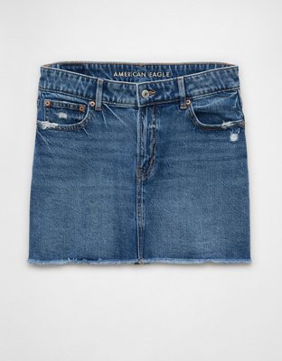 AE Stretch High-Waisted Perfect Denim Mini Skirt