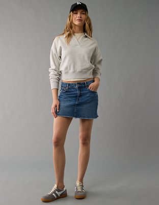 AE Minifalda Stretch de Denim Perfecta Cintura Alta