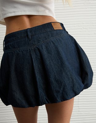 Jupe boule en denim extensible AE