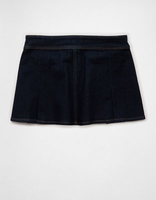 AE Stretch Low-Rise A-Line Pleated Mini Skirt