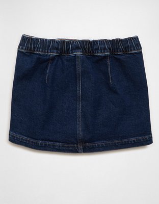 AE Stretch Low-Rise Denim Mini Skirt