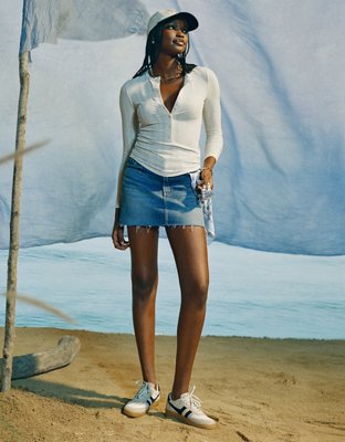 AE Stretch High-Waisted Perfect Mini Skirt | American Eagle