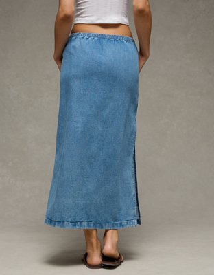 Женская юбка American Eagle AE Dreamy Drape Pull-On Maxi, цвет: Средняя варка — фото 2