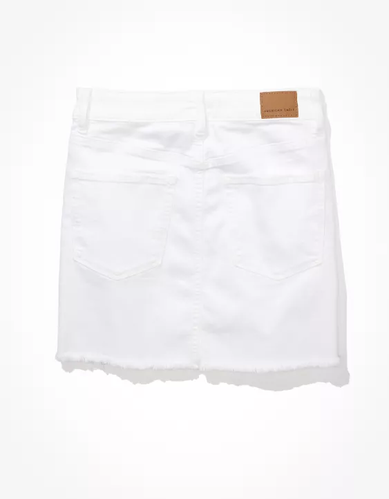 AE White Denim Mini Skirt