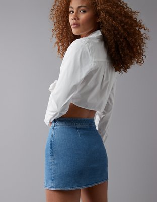 AE Next Level High-Waisted Denim Skort