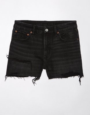 American eagle black ripped 2024 shorts