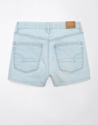 Женские брюки American Eagle AE Strigid Curvy Super High-Waisted Relaxed Ripped Short — фото 4