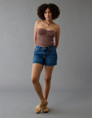AE Strigid Curvy Super High-Waisted 6" Relaxed Denim Short