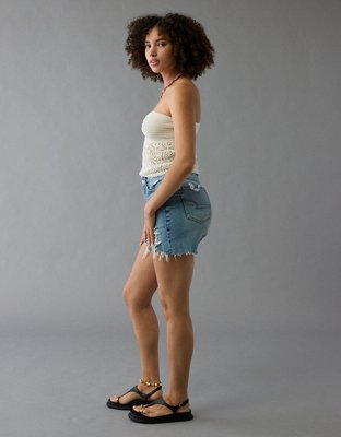 AE 6" Strigid Curvy Ripped Super High-Waisted Relaxed Denim Short